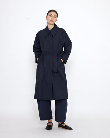 Spring Overcoat - SS25 - Navy