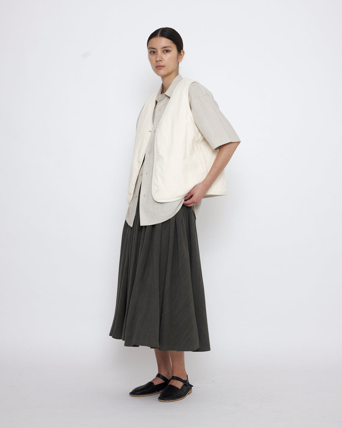 Linen Oversized Short Sleeves Shirt - SS25 - Sand Beige