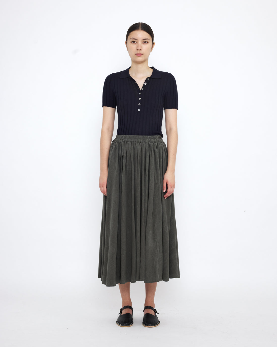 Collared Ribbed Fine Knit - SS25 - Color Options