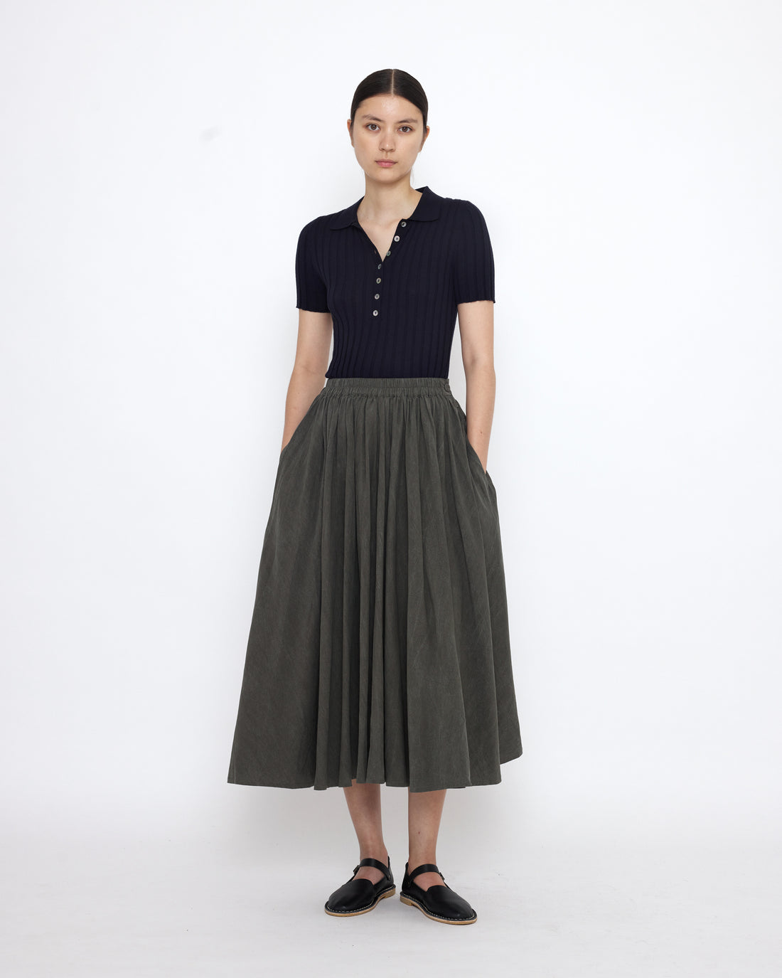 Collared Ribbed Fine Knit - SS25 - Color Options
