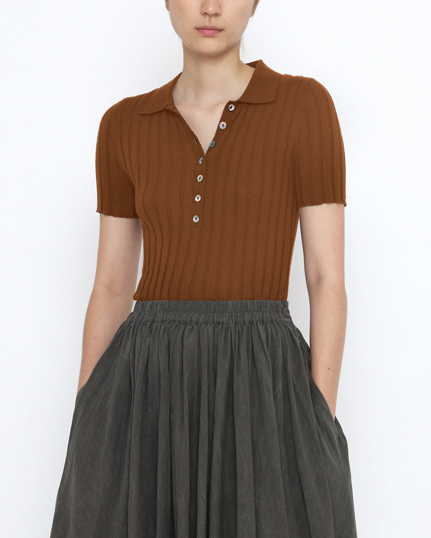 Collared Ribbed Fine Knit - SS25 - Color Options