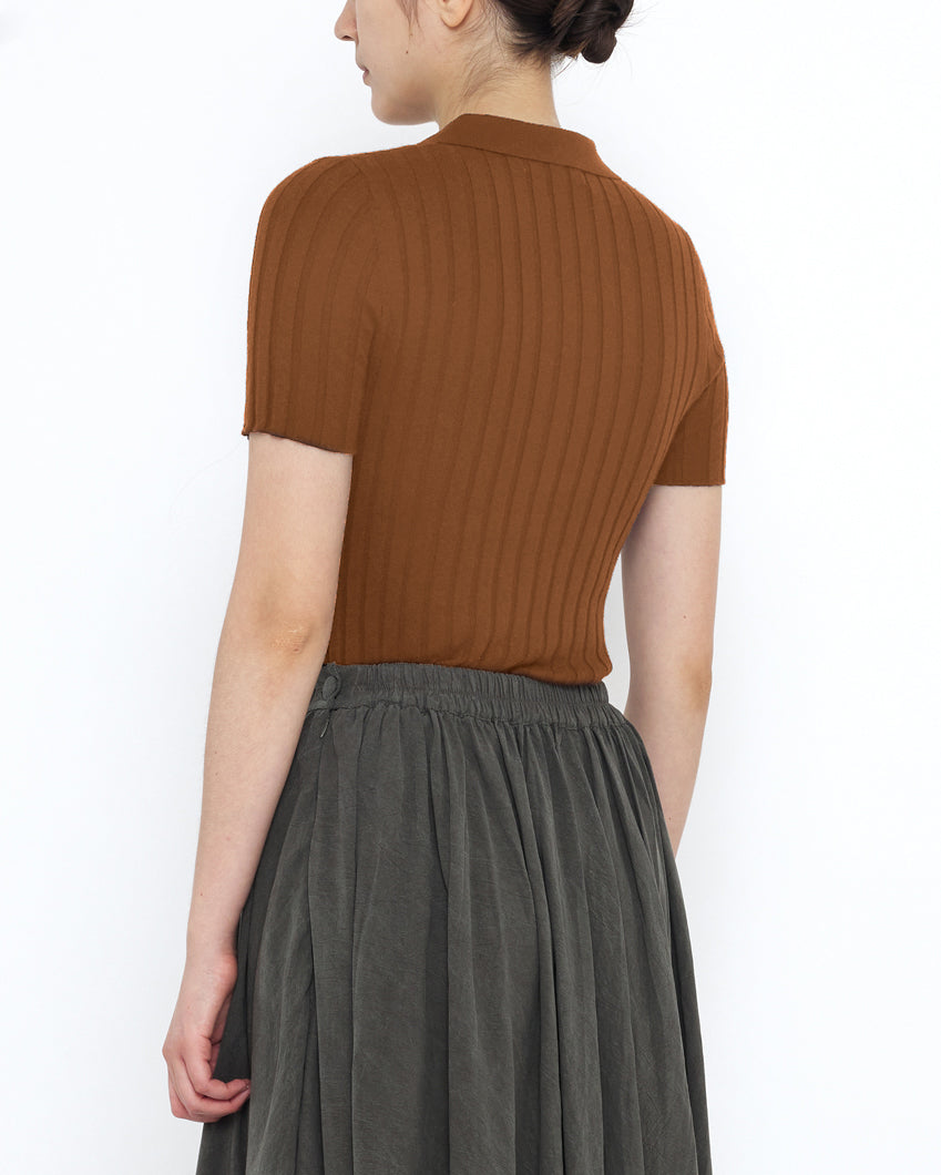 Collared Ribbed Fine Knit - SS25 - Color Options