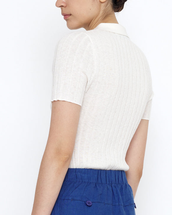 Collared Ribbed Fine Knit - SS25 - Color Options