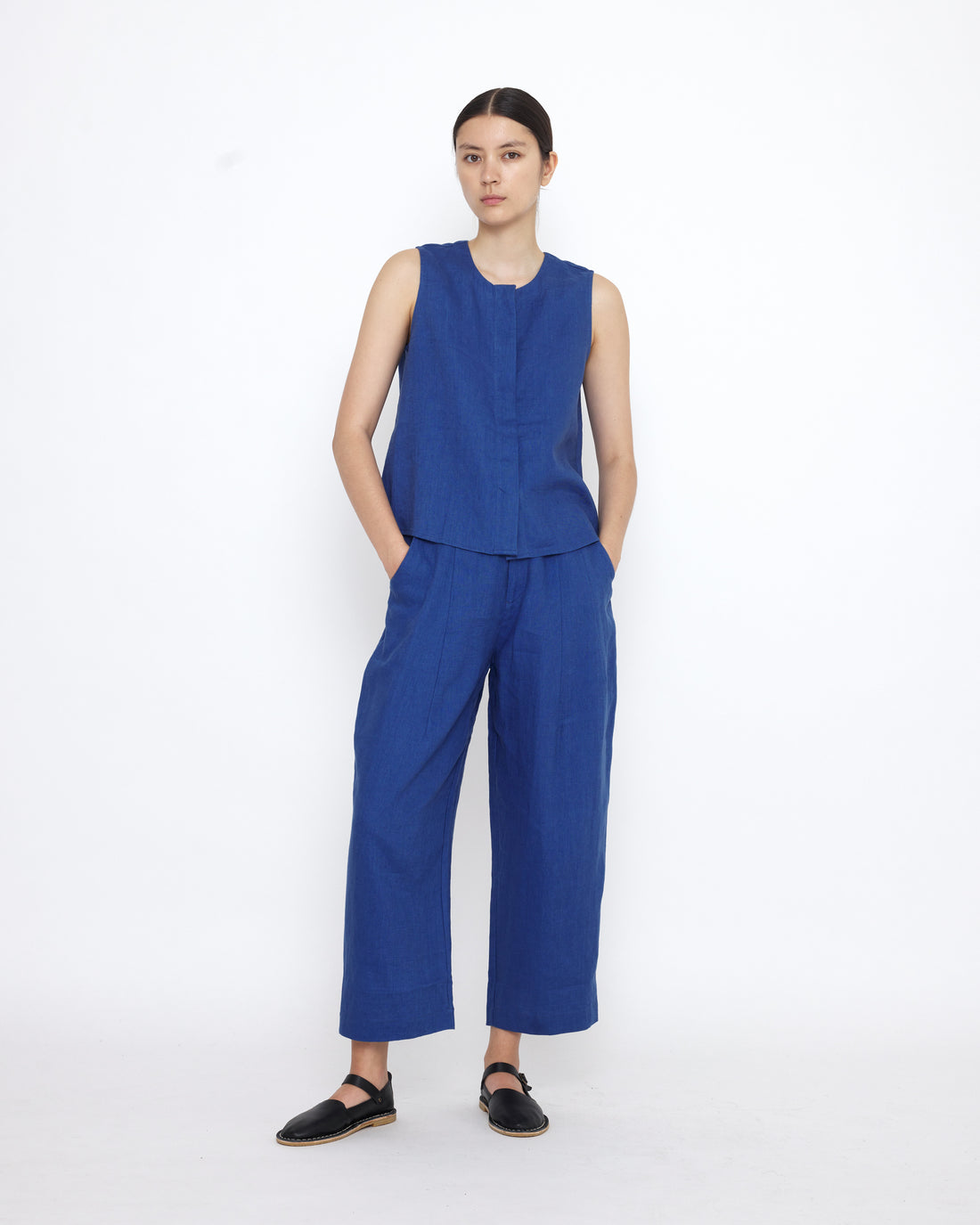 Linen Playtop - SS25 - Cobalt