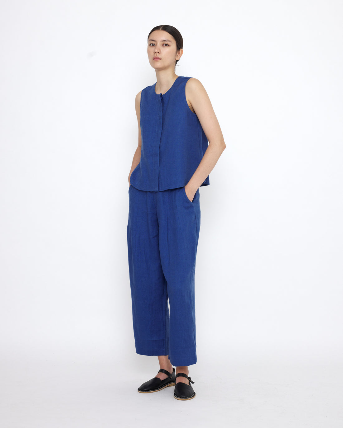 Linen Playtop - SS25 - Cobalt