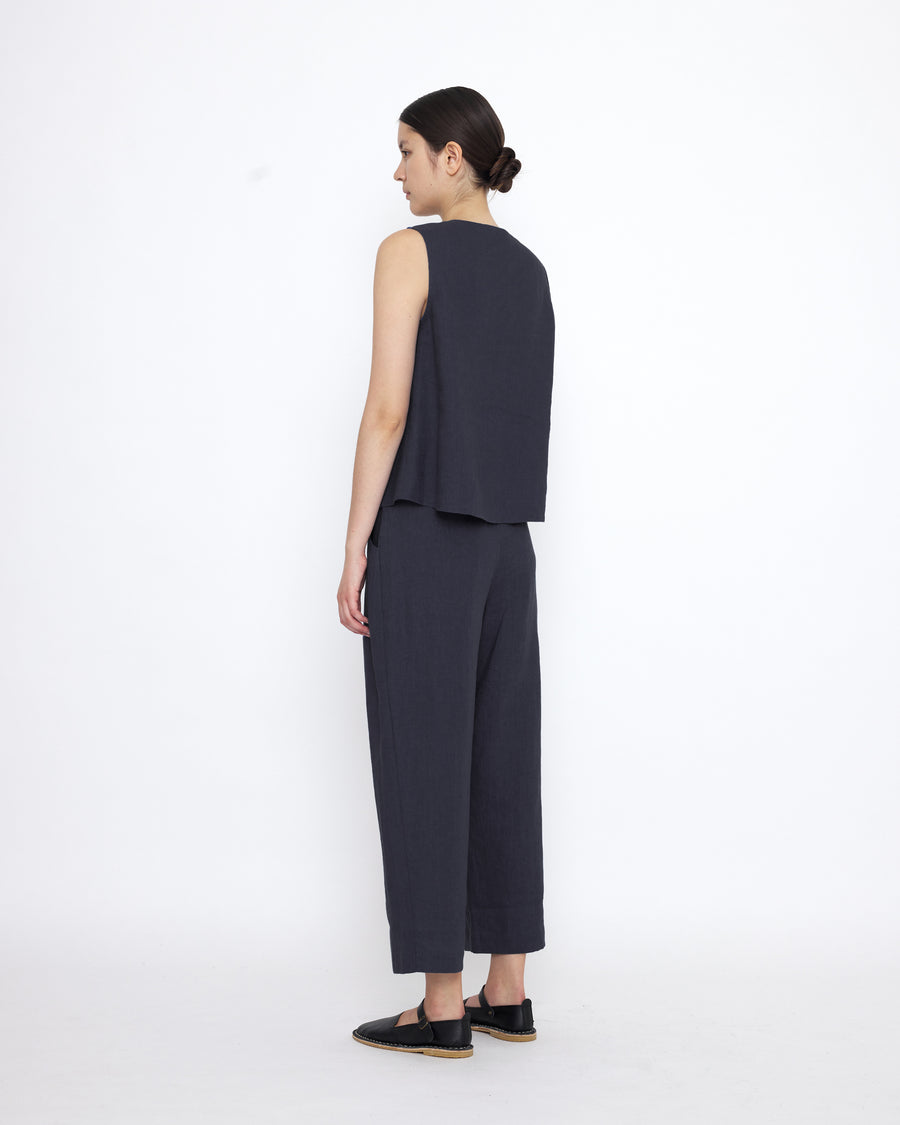 Linen Playtop - SS25 - Charcoal Blue