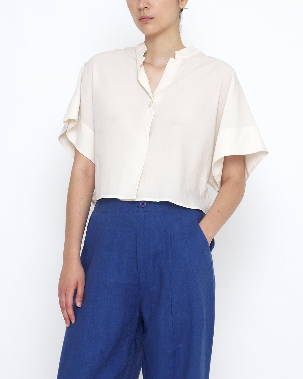 Mandarin Top - SS25 - Antique White