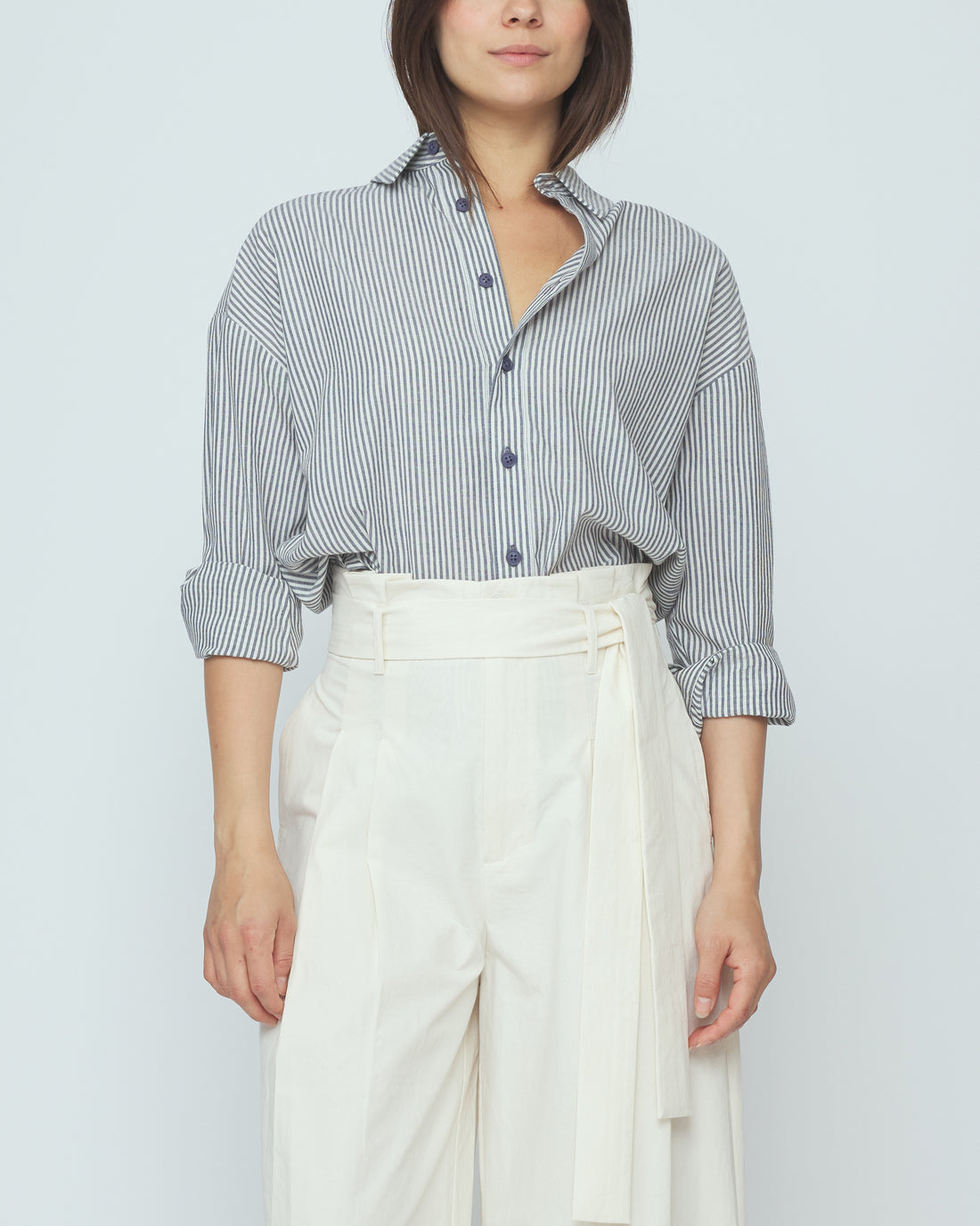 Striped Dolman Shirt - SS26 - Navy Stripes