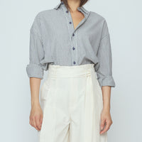 Striped Dolman Shirt - SS26 - Navy Stripes