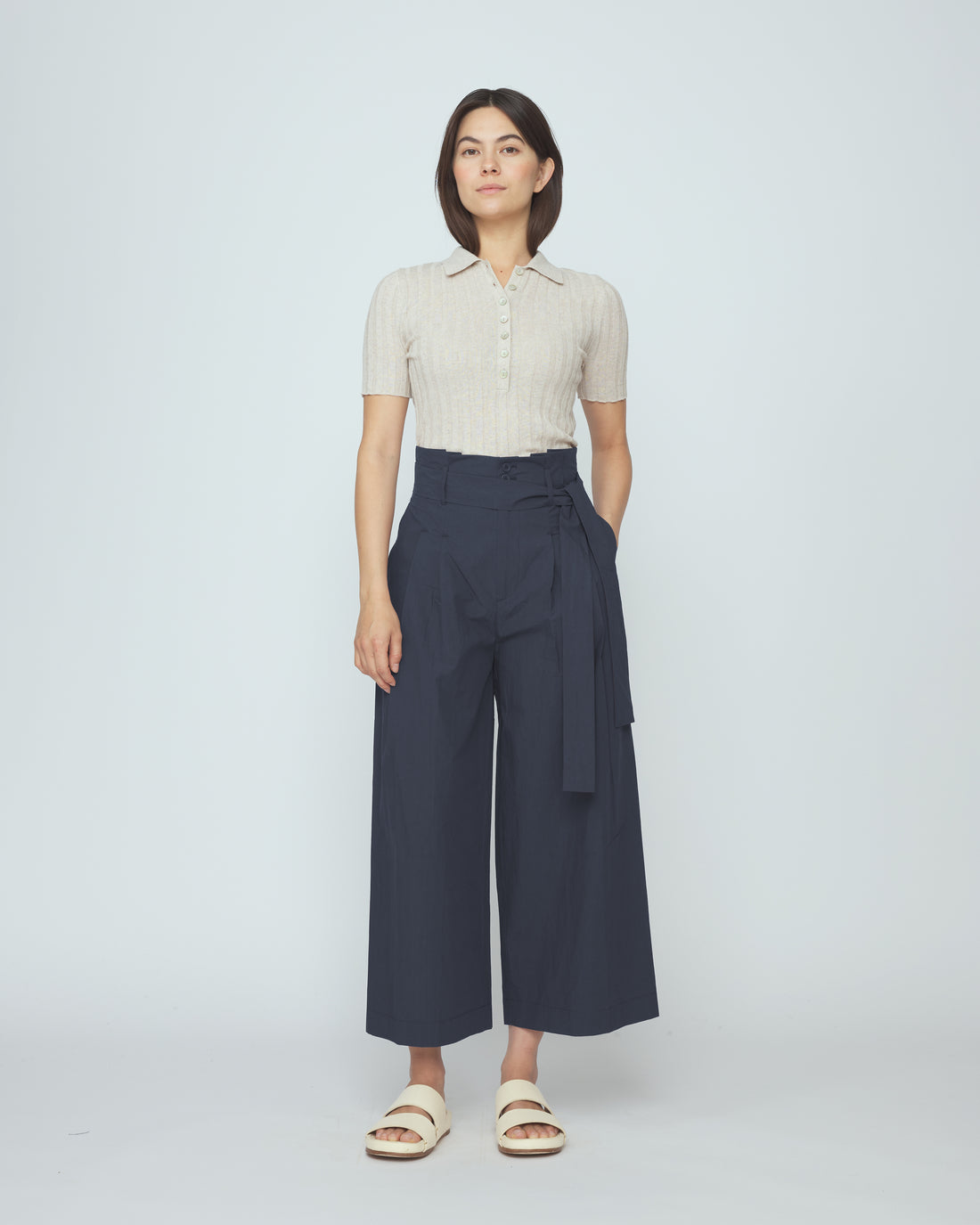 Collared Short Sleeves - SS26 - Speckle Beige