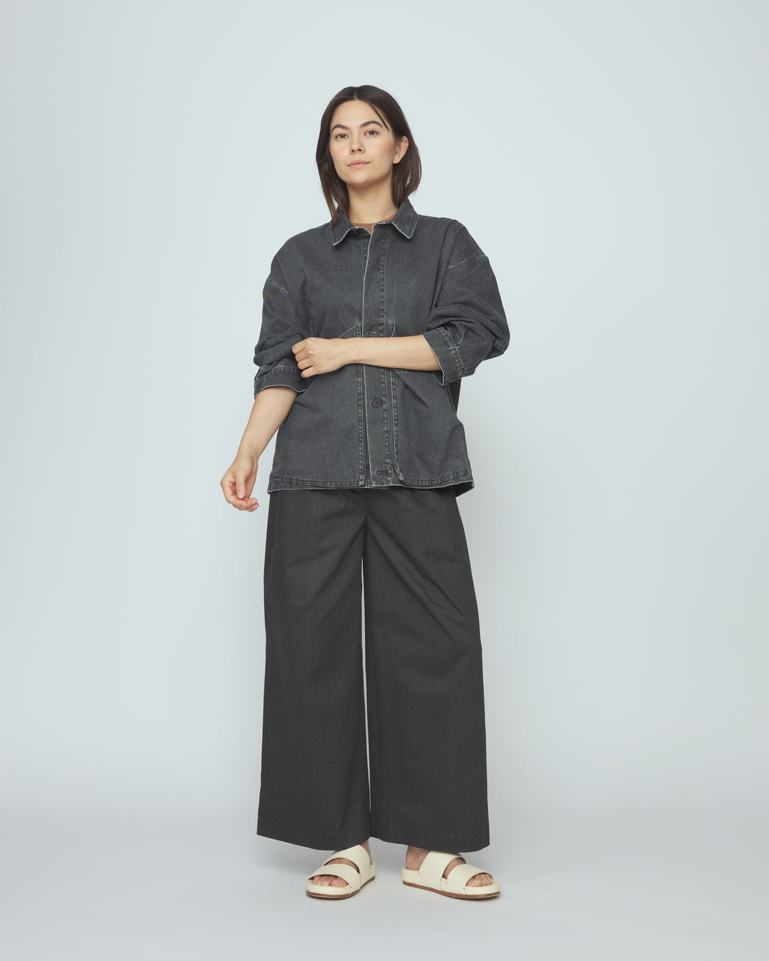 Signature Panel Pockets Jacket - Spring Edition - Washed Black