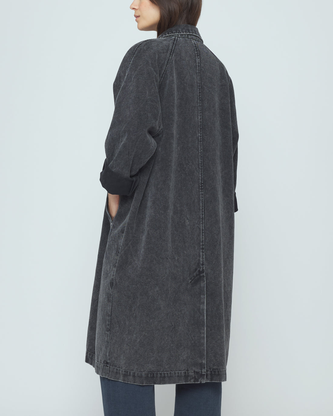 Fall Duster - SS26 - Spotted Washed Black