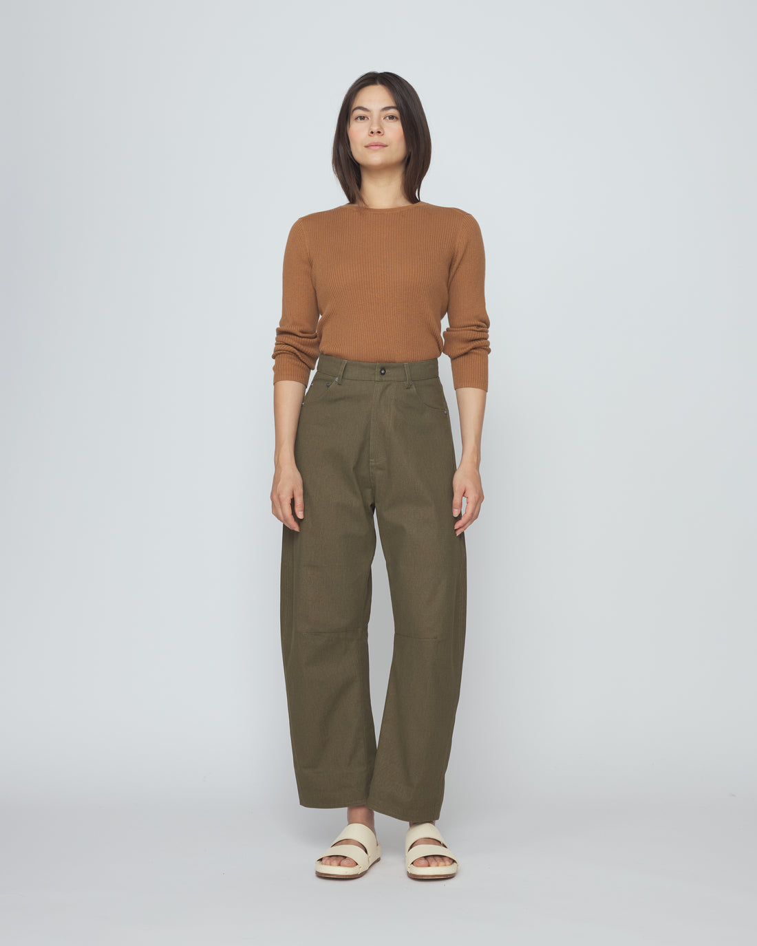 Curve Legged Work Trouser - SS26 - Olive Green