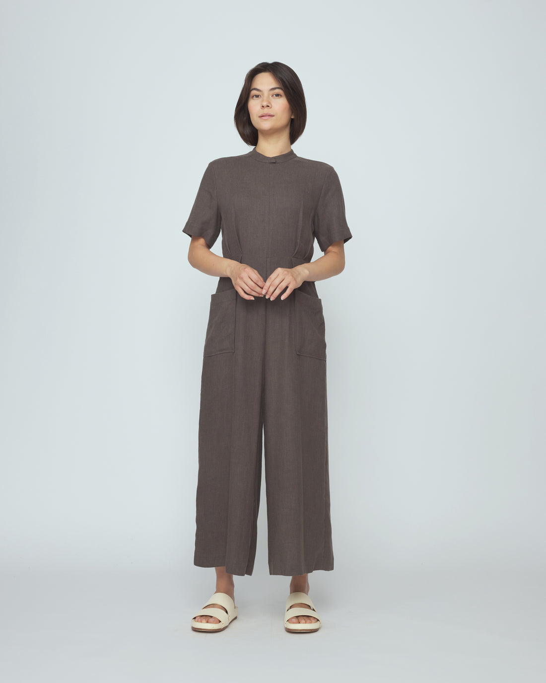 Mandarin Jumpsuit - SS26 - Deep Olive
