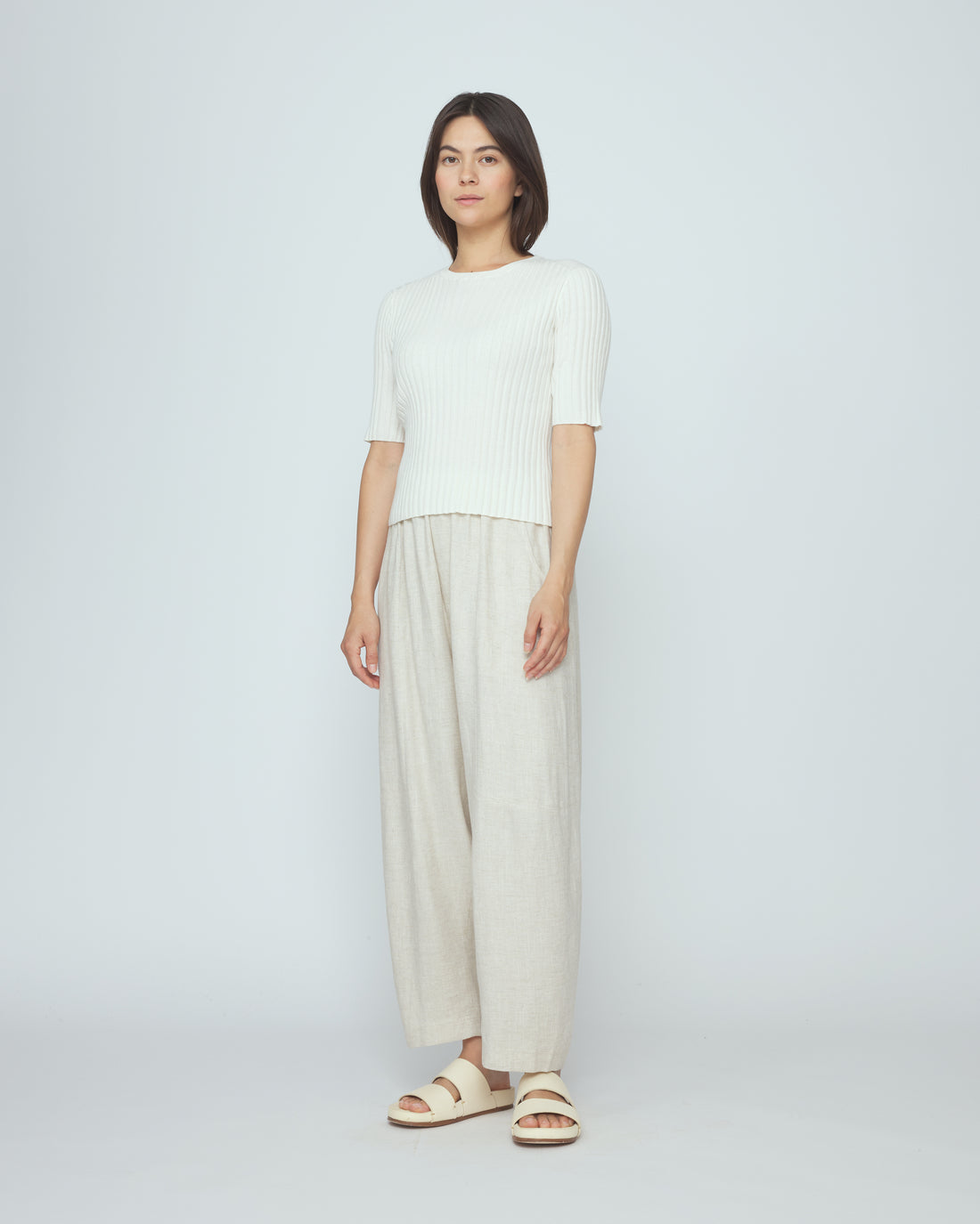 Ribbed Short Sleeves - SS26 - Off-White