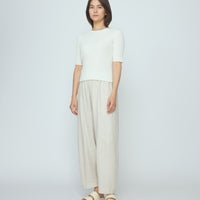 Ribbed Short Sleeves - SS26 - Off-White