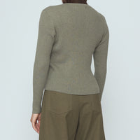 Ribbed Long Sleeves - SS26 - Sage Gray