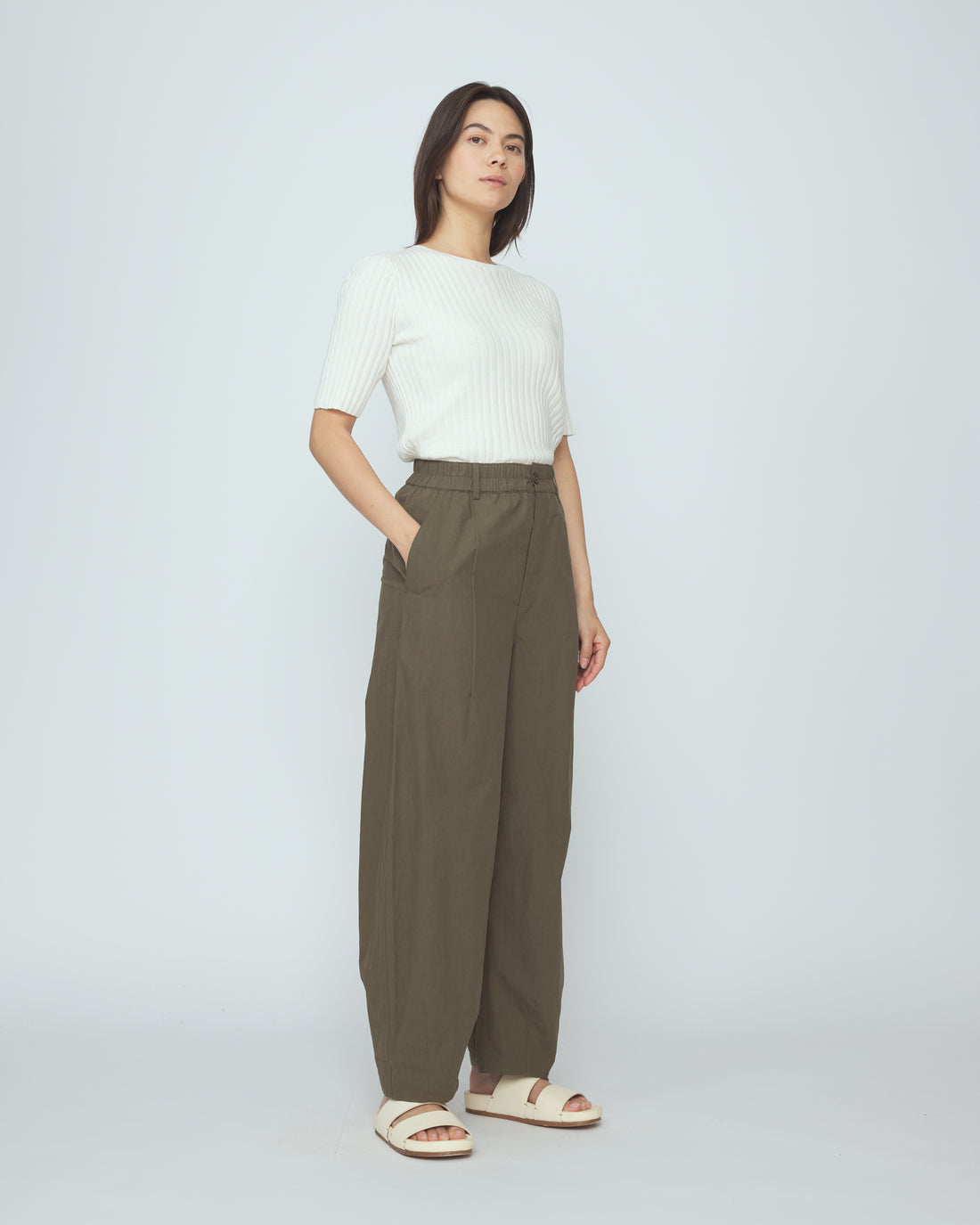 Ribbed Short Sleeves - SS26 - Off-White