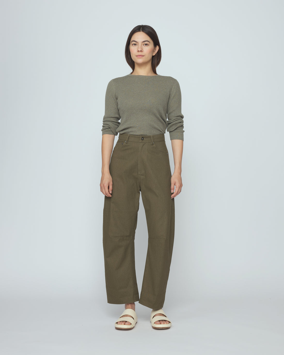 Ribbed Long Sleeves - SS26 - Sage Gray