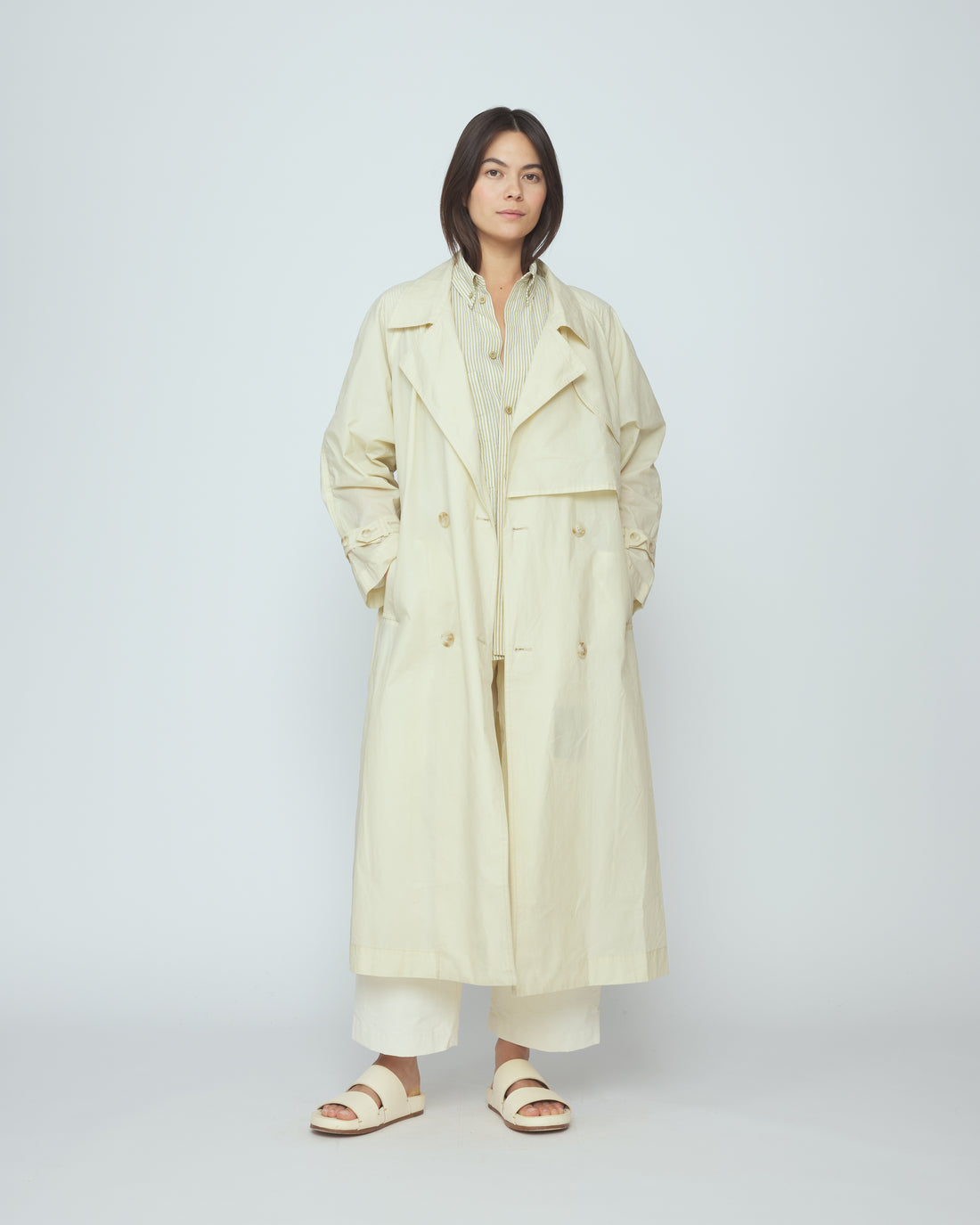 Long Rain Trench - Waxed Edition - SS26 - Antique White