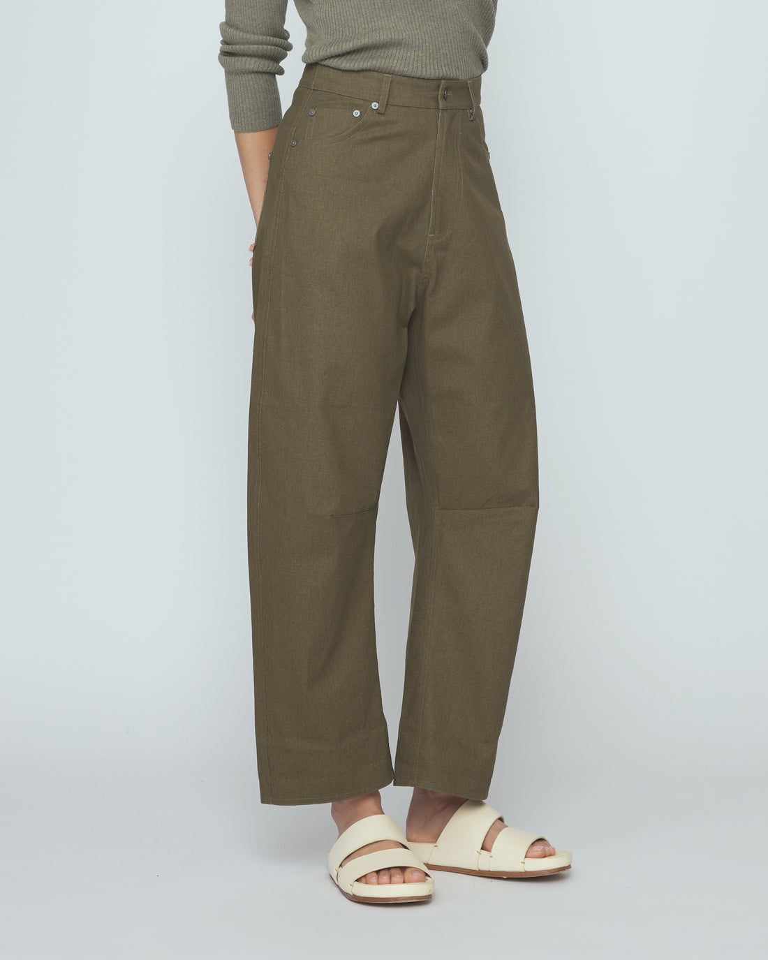 Curve Legged Work Trouser - SS26 - Olive Green