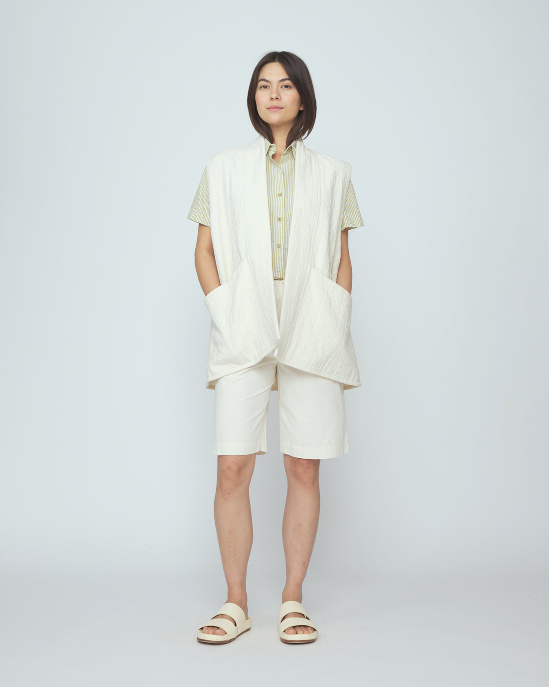 Reversible Vest - SS26 - Bone White