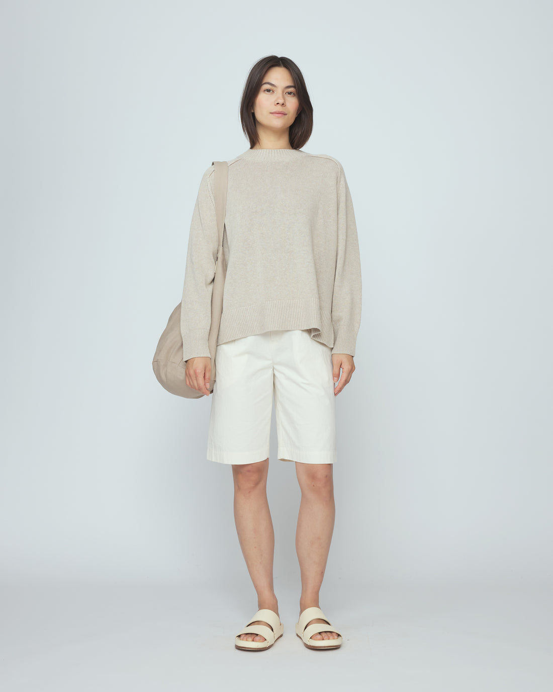 Roll Seam Pull Over - SS26 - Stone Beige