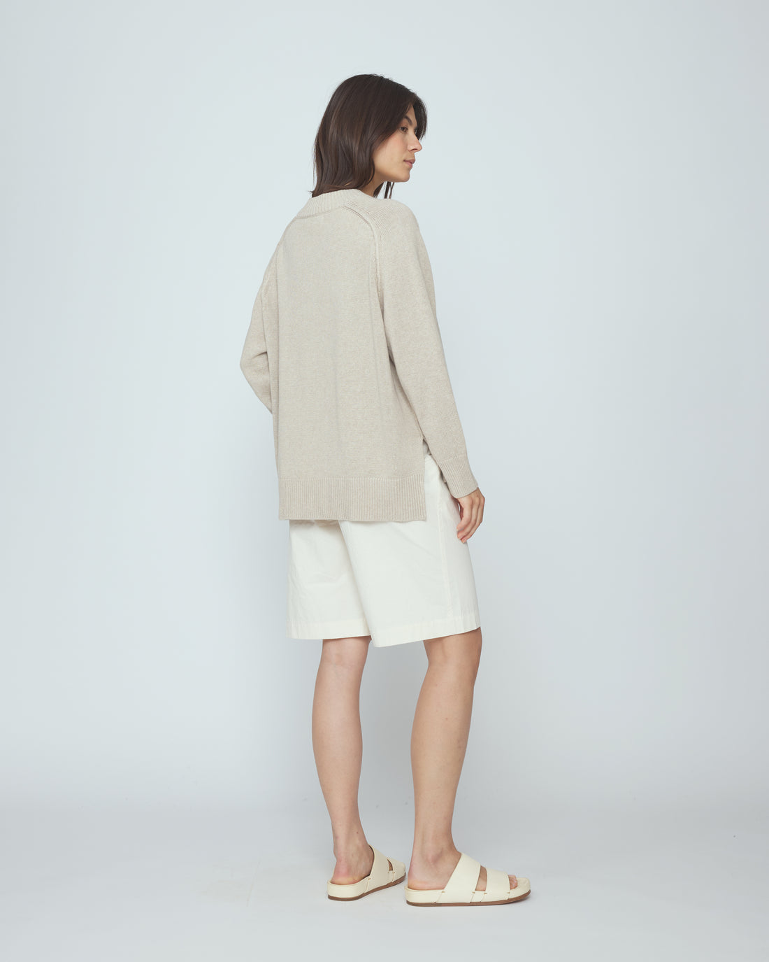 Roll Seam Pull Over - SS26 - Stone Beige