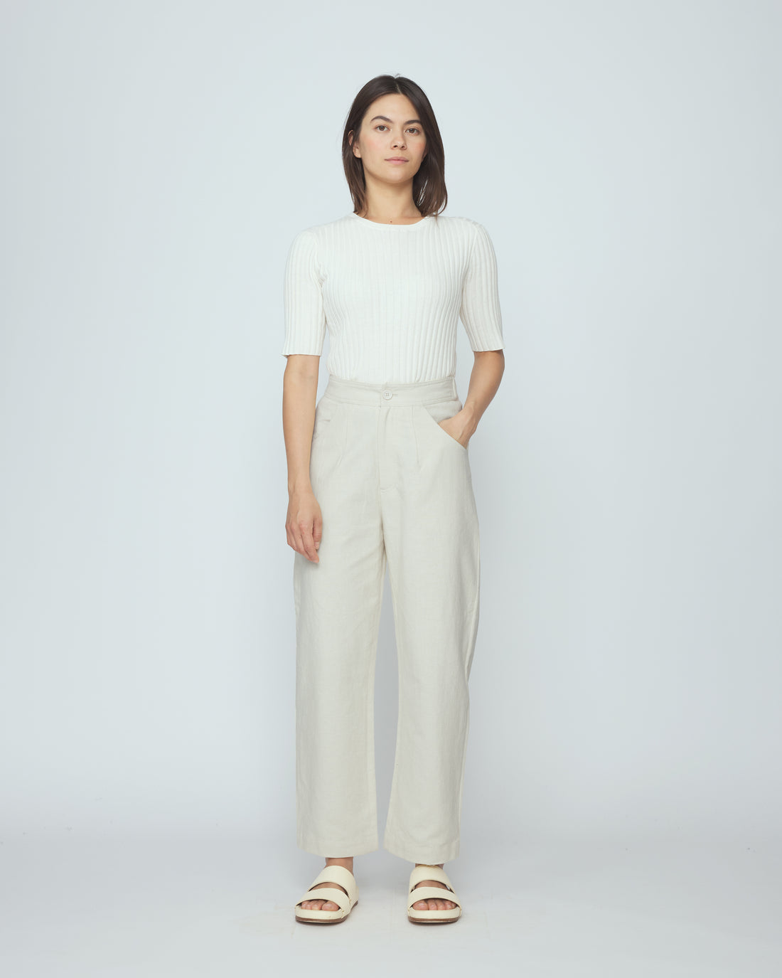 Ribbed Short Sleeves - SS26 - Off-White