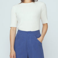 Ribbed Short Sleeves - SS26 - Off-White