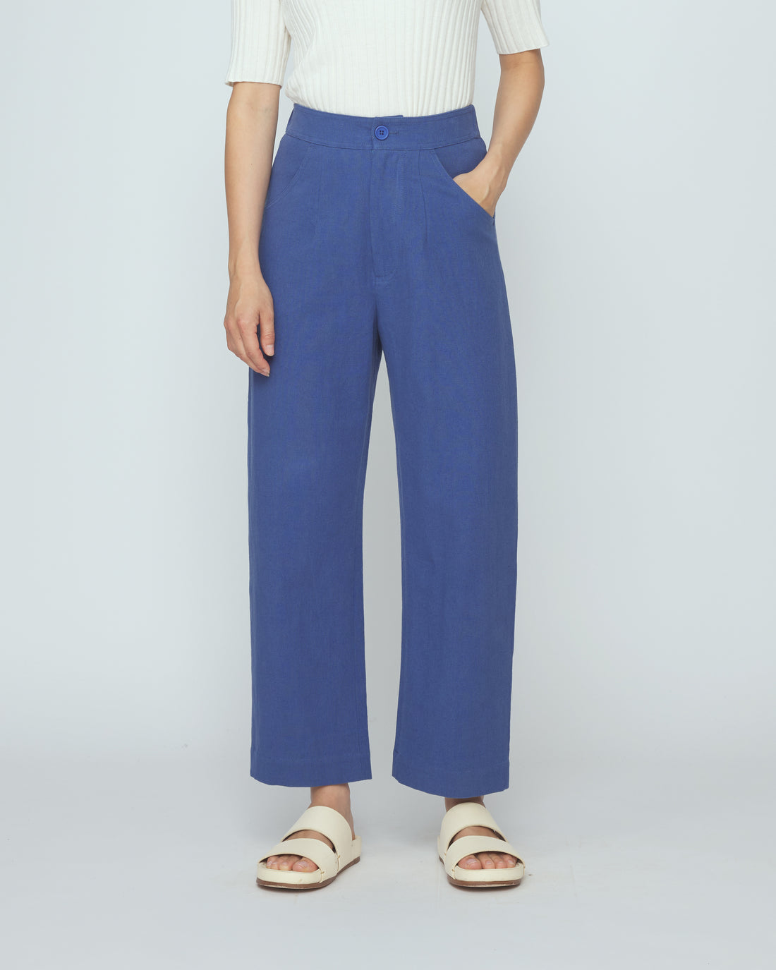 Signature Curve Legged Trouser - Canvas Edition - French Blue