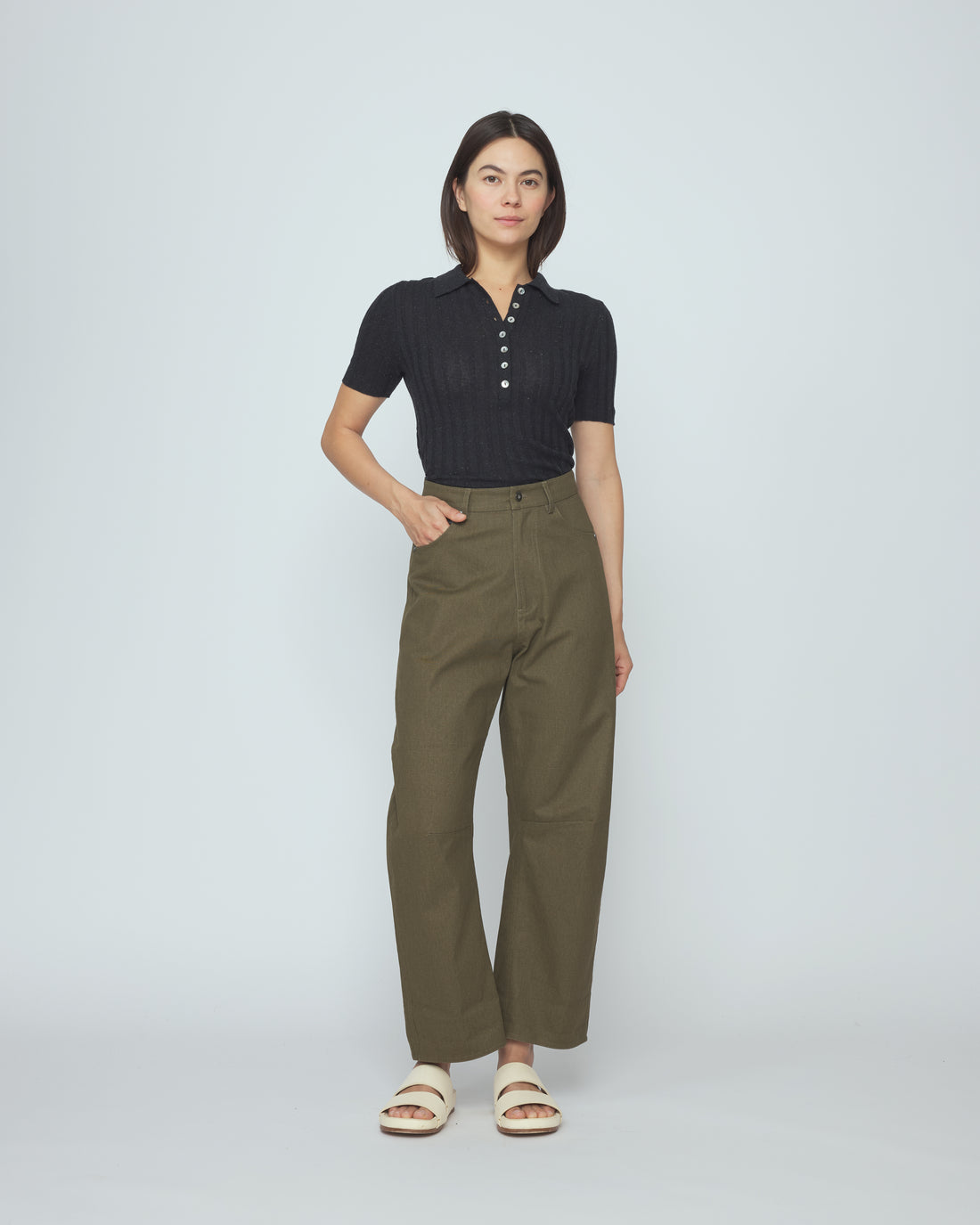 Collared Short Sleeves - SS26 - Speckle Black