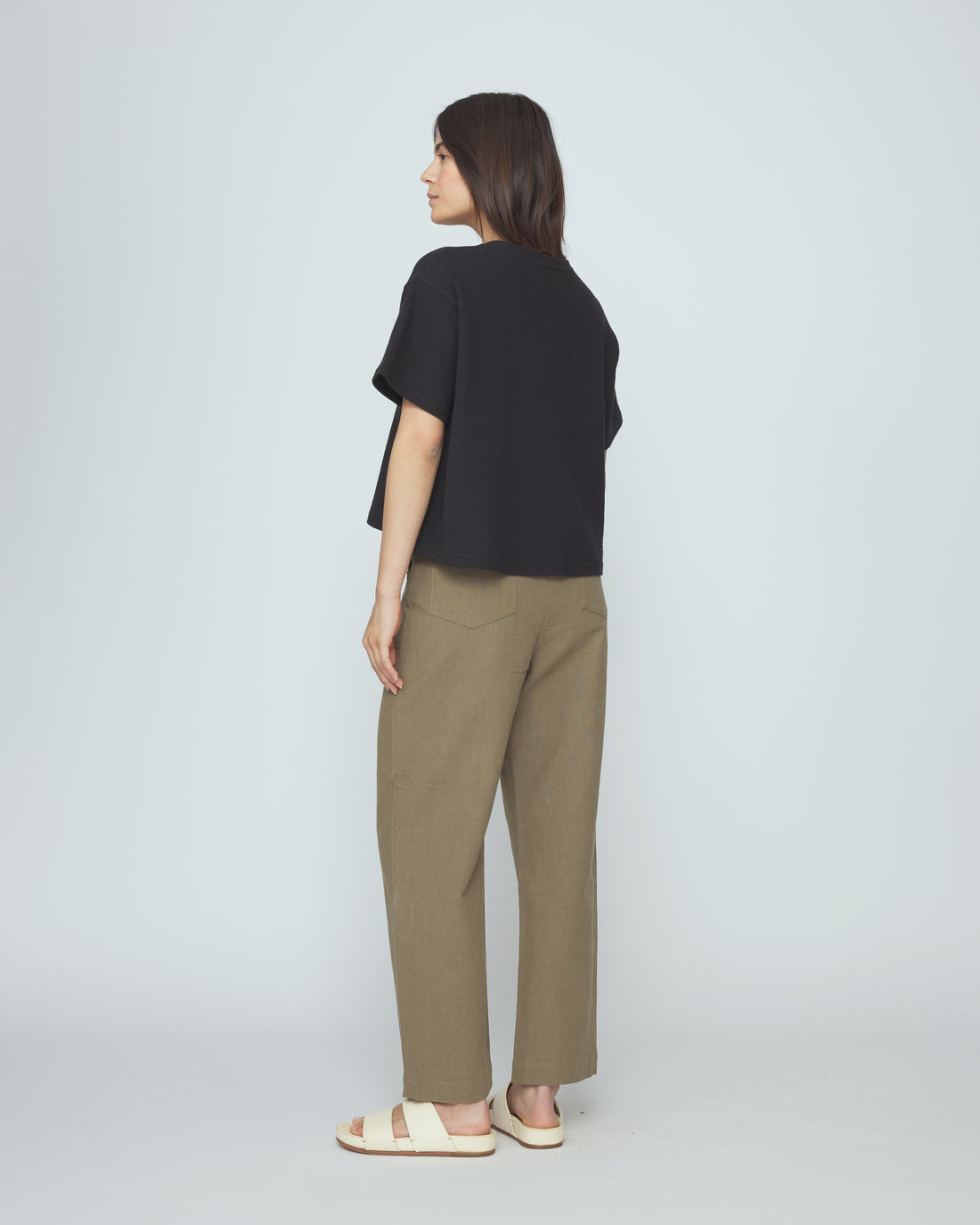 Signature Curve Legged Trouser - Canvas Edition - Moss Brown