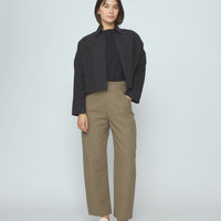 Signature 3/4 Cropped Shirt Jacket - Canvas Edition - Black