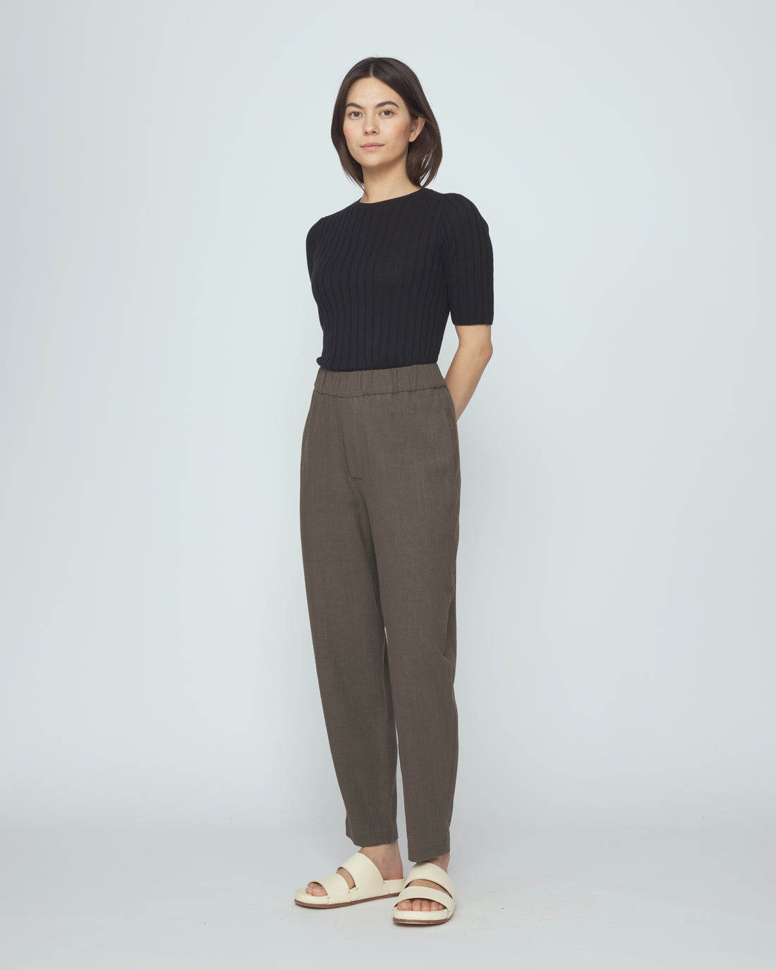 Signature Elastic Pull-Up Trouser - Classic Edition - Olive