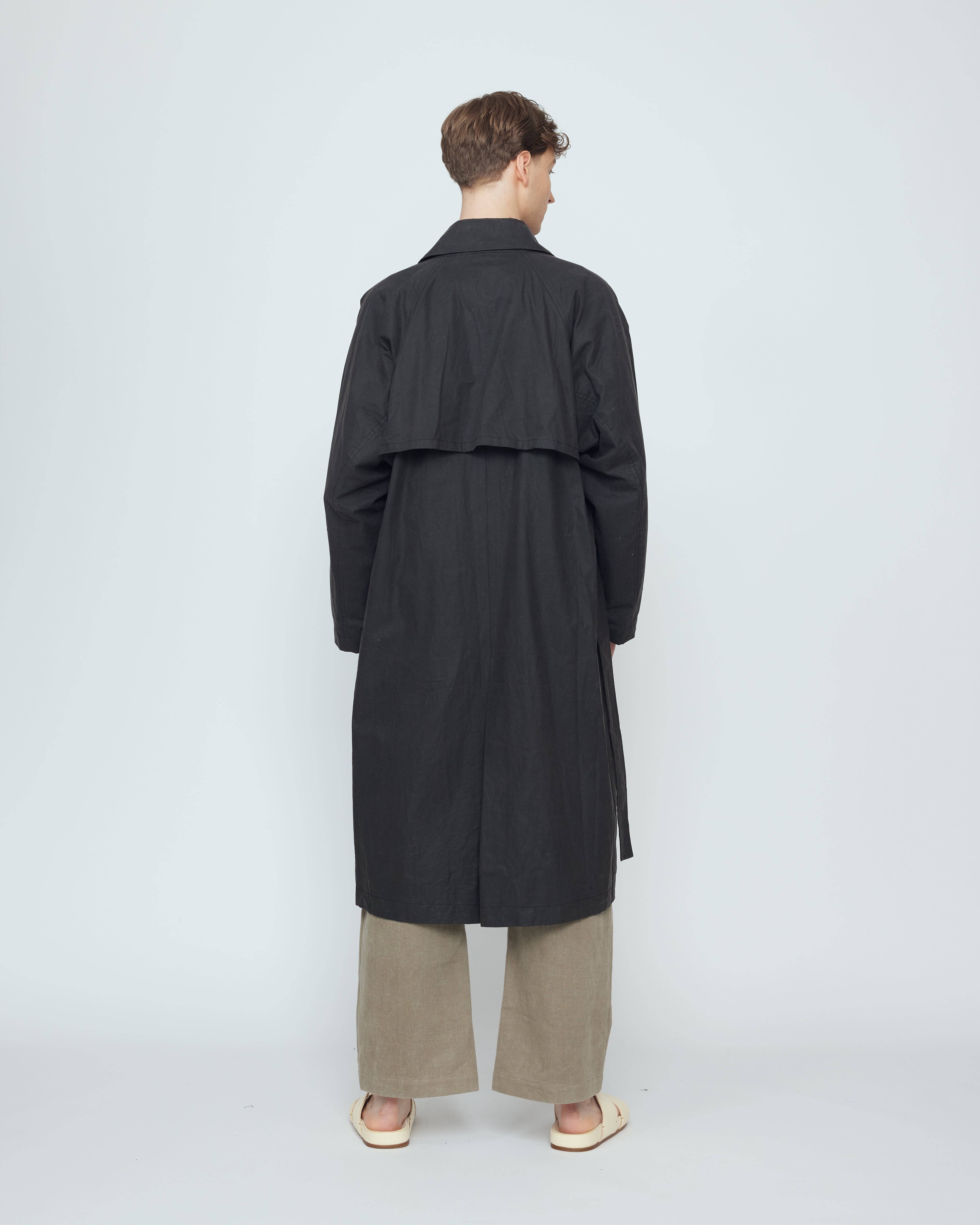Spring Trench Overcoat - Waxed Edition - SS26 - Charcoal