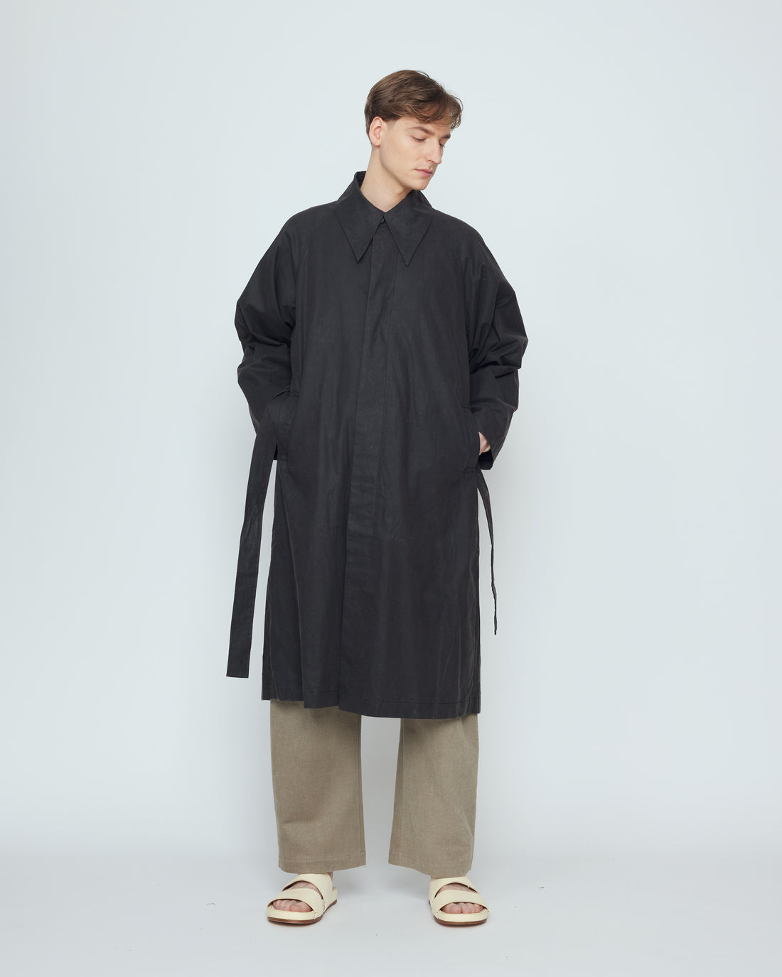 Spring Trench Overcoat - Waxed Edition - SS26 - Charcoal