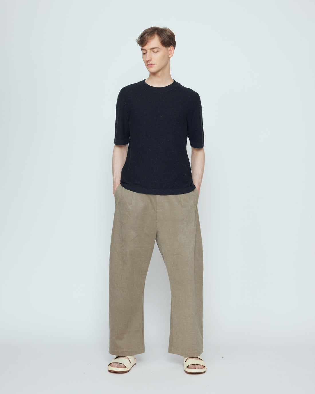 Fine Knit Tee - SS26 - Speckle Black