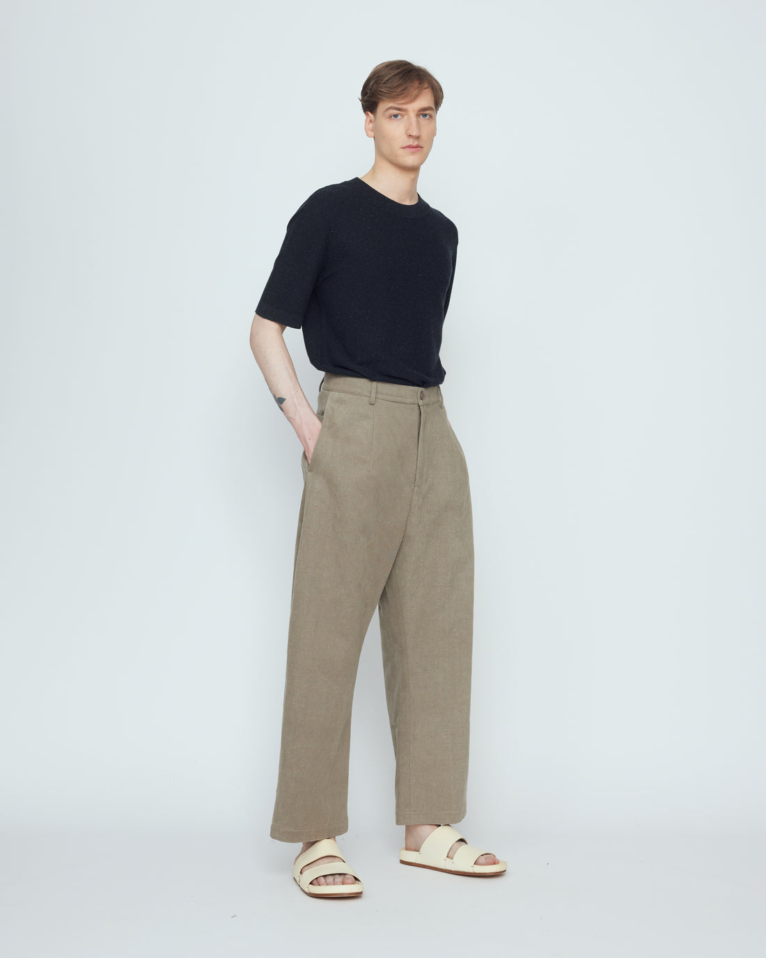 Fine Knit Tee - SS26 - Speckle Black