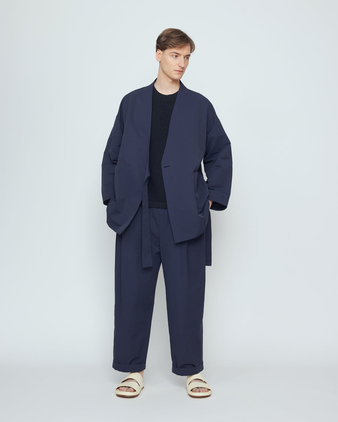 Spring Wrap Coat - SS26 - Navy