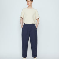Spring Pleated Trouser - SS26 - Navy