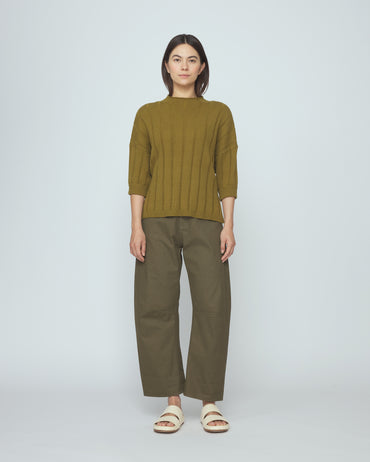 Mid Poet Mockneck Sweater - SS26 - Kelp