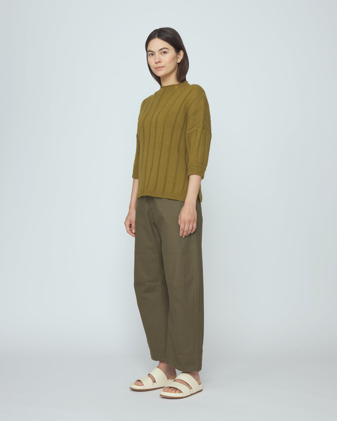 Mid Poet Mockneck Sweater - SS26 - Kelp