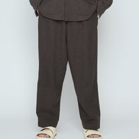 Elastic Dropped Crotch Trouser - SS26 - Olive Gray