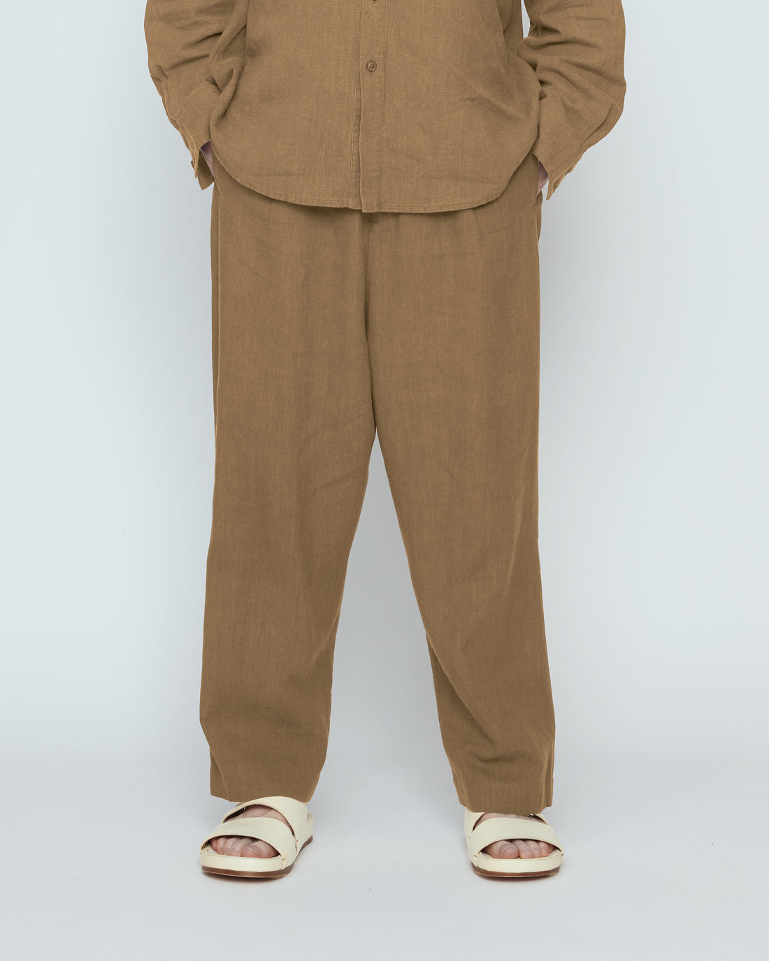 Elastic Dropped Crotch Trouser - SS26 - Caramel