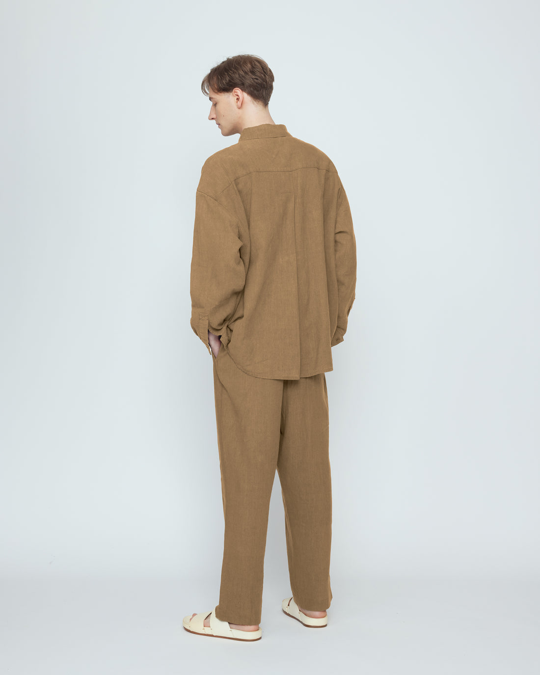 Elastic Dropped Crotch Trouser - SS26 - Caramel