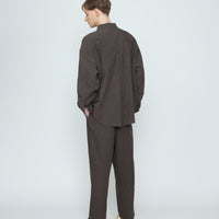 Elastic Dropped Crotch Trouser - SS26 - Olive Gray