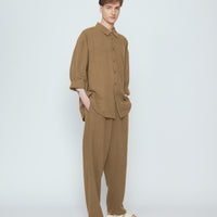 Elastic Dropped Crotch Trouser - SS26 - Caramel