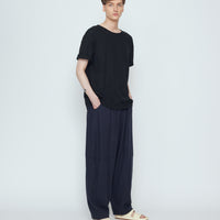 Elastic Panel Barrel Trouser - SS26 - Navy Black