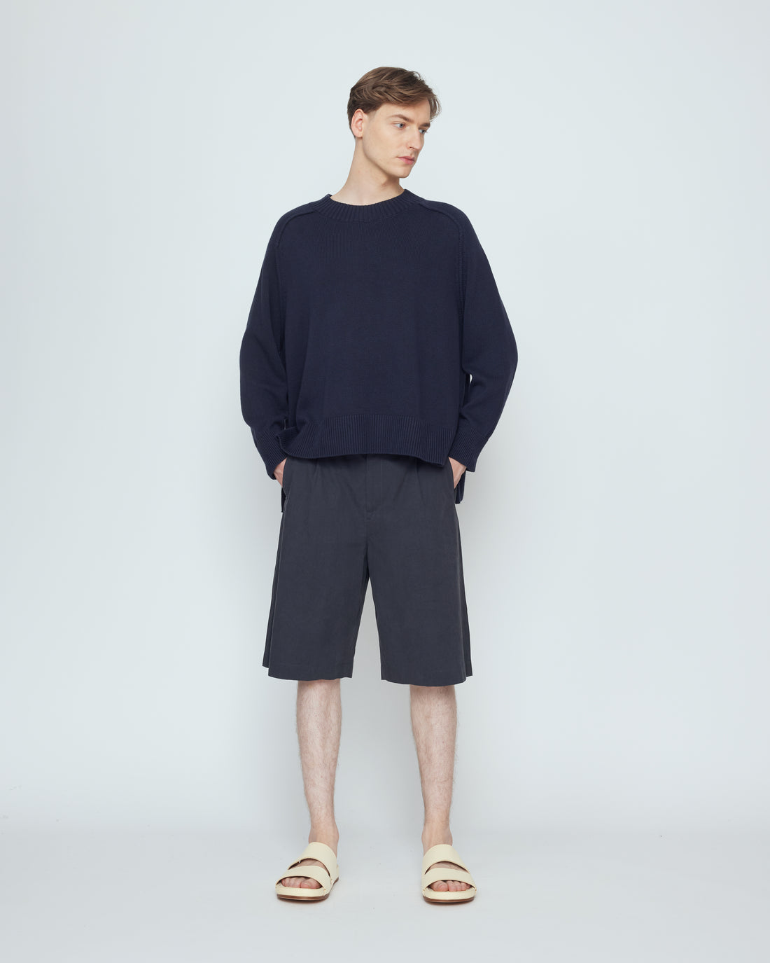 Roll Seam Pull Over - SS26 - Navy